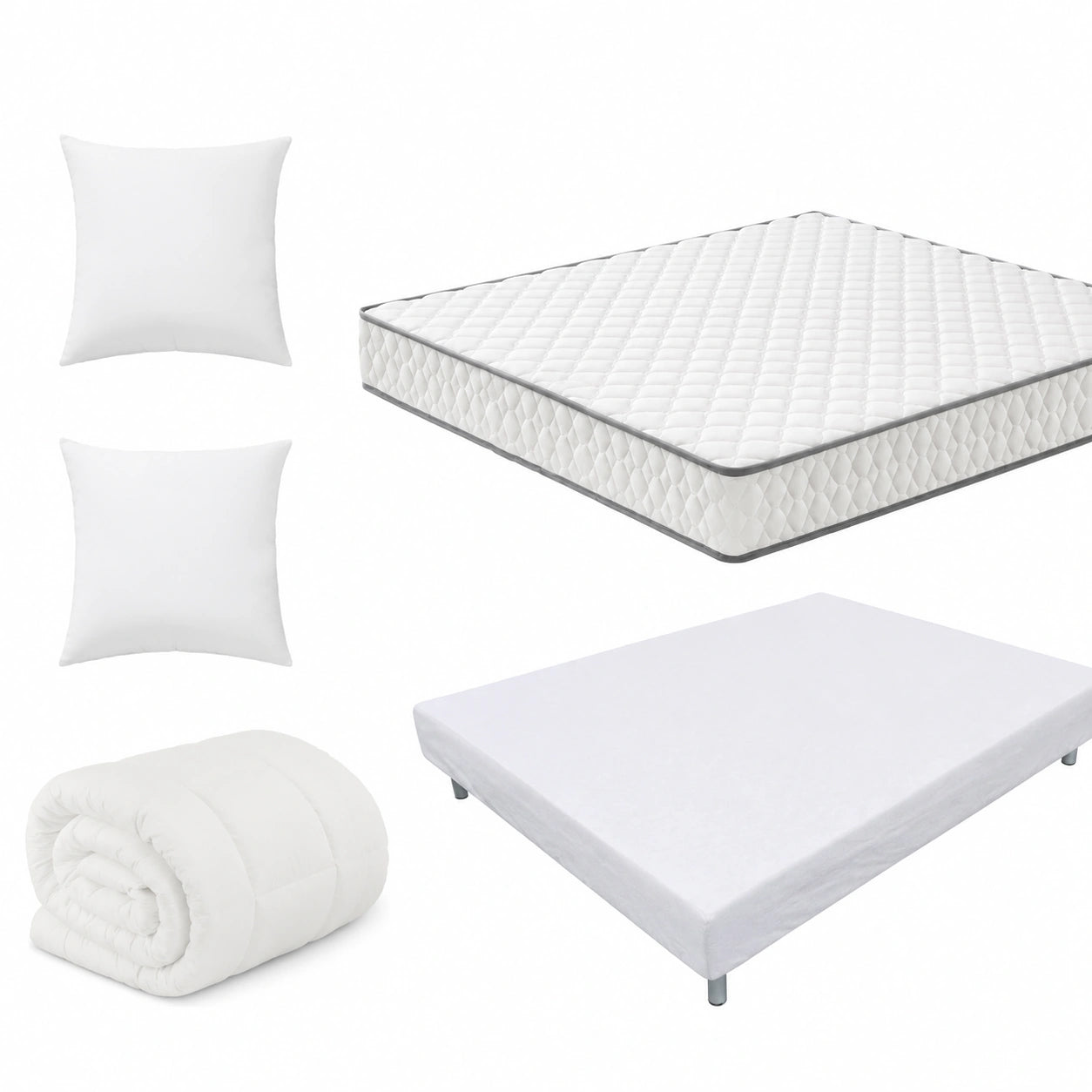 Matelas, avec sommier, 140 x 190 cm, pour la chambre