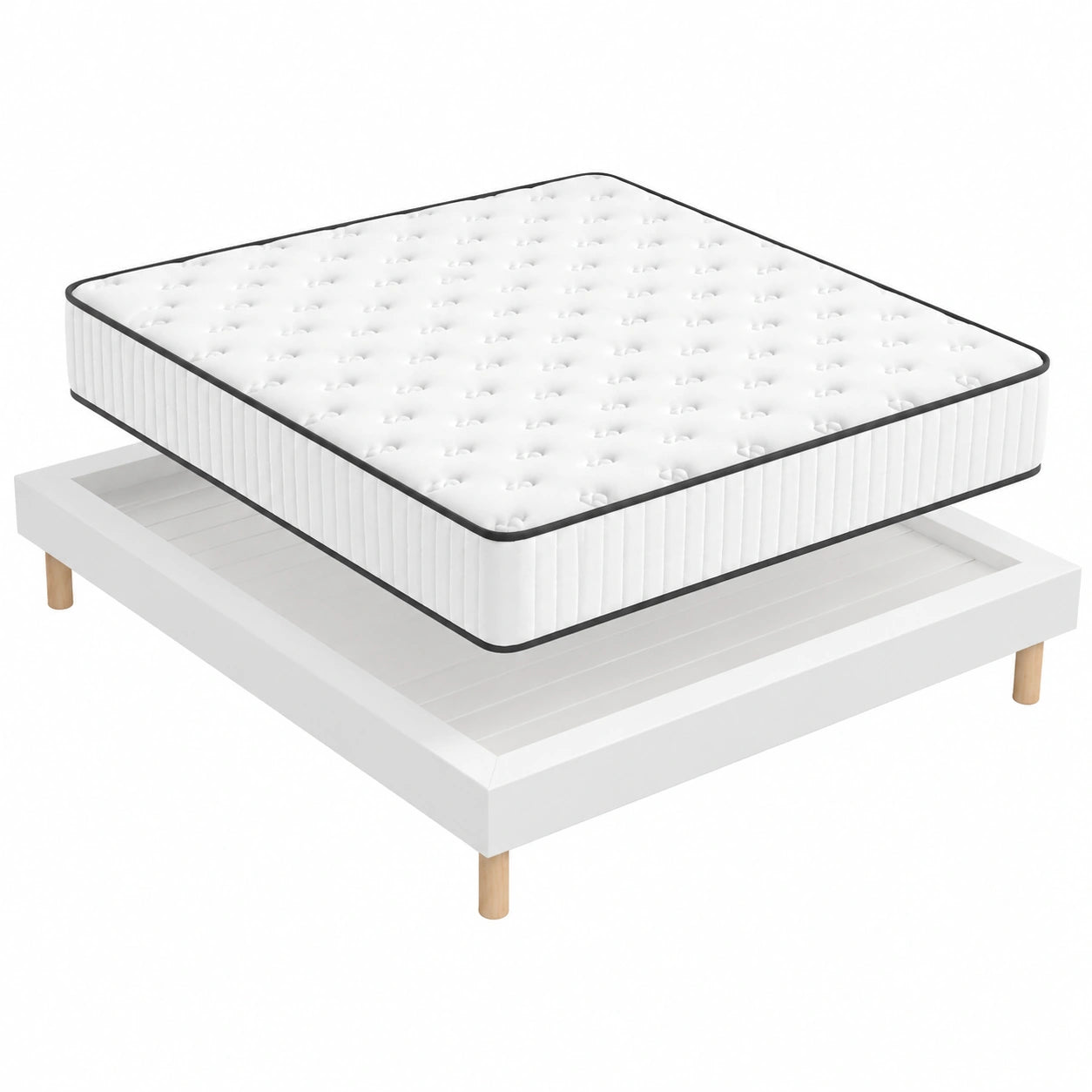 Matelas, avec sommier, 160 x 200 cm, pour la chambre