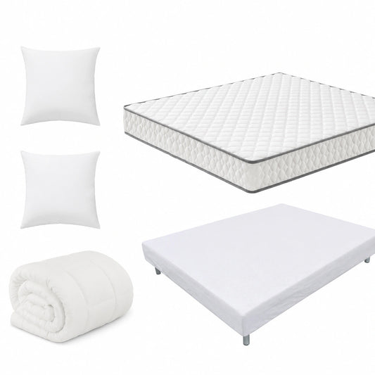 Matelas, avec sommier, 140 x 190 cm, pour la chambre