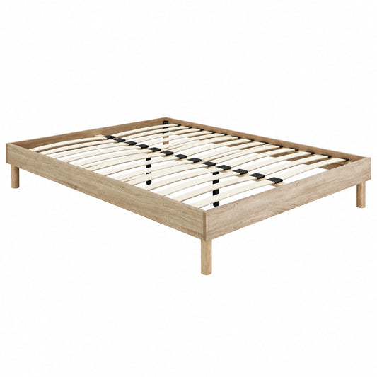 Meuble polyvalent, avec sommier, coloris naturel, 140 x 190 cm, pour les espaces de vie