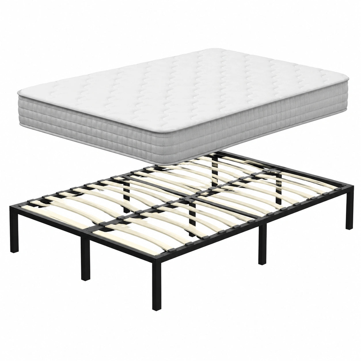Lit, 2 places, avec sommier, 120 x 190 x 20 cm, pour la chambre